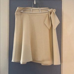 Crepe White Skirt with Tie detail by Sonia Rykiel